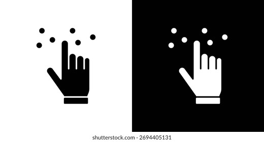 Braille icon illustration element design. black glyph icons