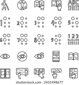 Braille Icon in Line Style Perfect for Presentation and any Purpose