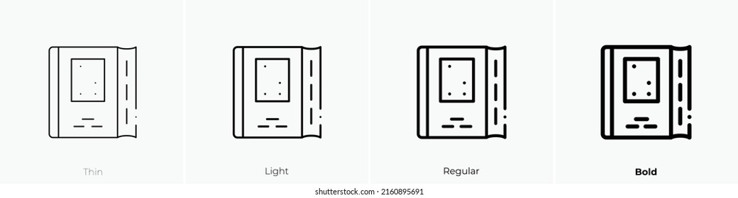 braille icon. Linear style sign isolated on white background. Vector illustration.