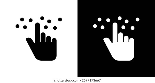 Braille icon, logo elements of graphic designs