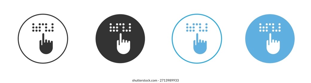 Conjunto de diseño de Plantilla de logotipo de icono de Braille