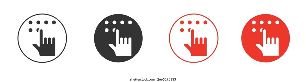 Braille icon for logo, vector sign symbol for design