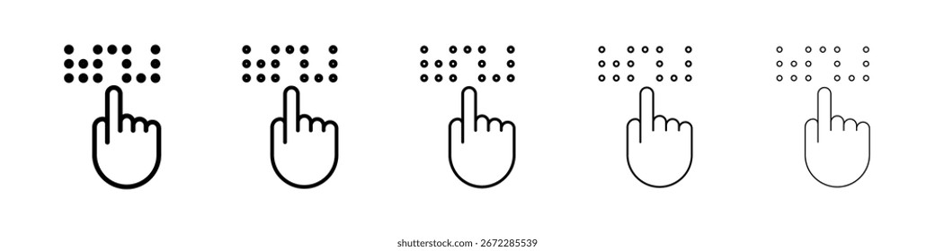 Icono Braille para concepto móvil y Diseño web.