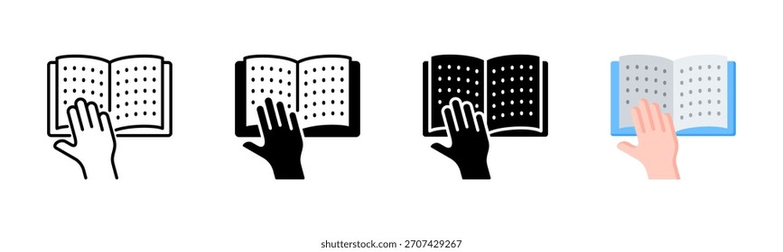 Ícone Braille, Conjunto de Ícones com Vários Estilos