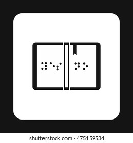 Braille icon in simple style isolated on white background. Help blind people symbol