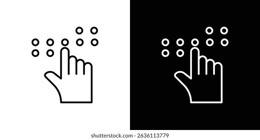 Braille icon symbol concept for graphic design, Website, UI. EPS