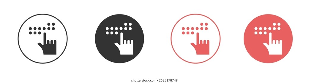 Braille icon vector design template simple and clean style