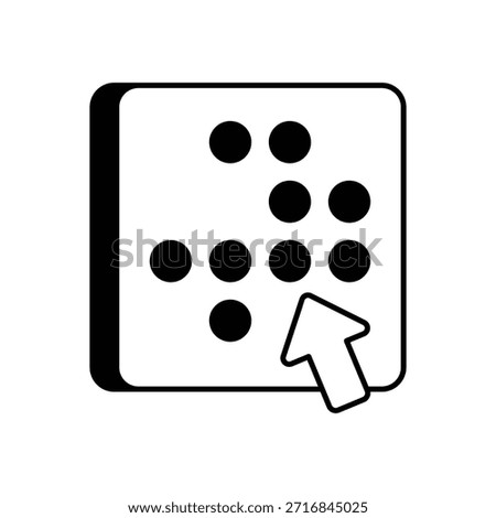 Braille Icon vector stock illustration