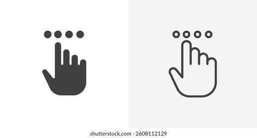 Braille icons design. vector icons for ui designs