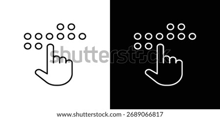 Braille icons pack suitable for web and infographics