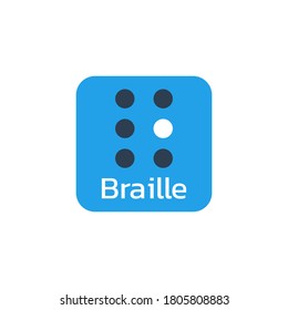 Braille language icon or logo, Vector and Illustration.