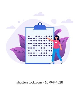 Lengua braille: Leer el concepto de texto en Braille. Ilustración vectorial. 