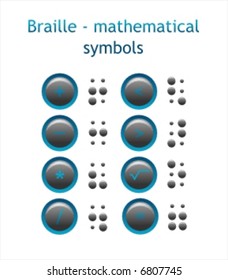 Braille - mathematical symbols