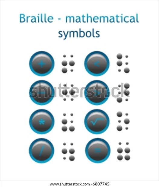 Braille Mathematical Symbols Stock Vector (Royalty Free) 6807745 ...