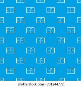 Braille pattern repeat seamless in blue color for any design. Vector geometric illustration