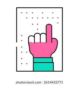 braille print inclusive life line icon vector. braille print inclusive life sign. isolated symbol illustration