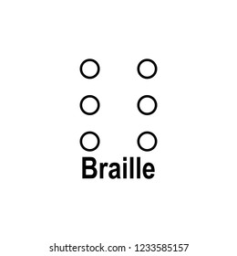 braille sign icon. Element of navigation sign icon. Thin line icon for website design and development, app development. Premium icon