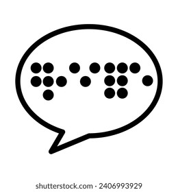 braille speech bubble illustration design