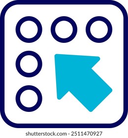 Braille support Blue Mixed Vector Icon Design