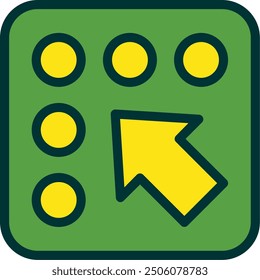 Braille support Filled Two Color Vector Icon Design