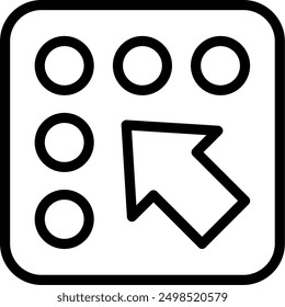 Braille support Line Vector Icon Design