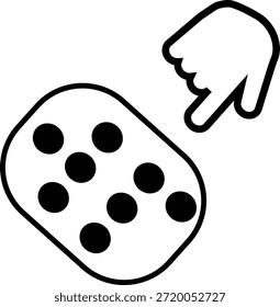 Braille vector icon, blind symbol. Simple, flat design.