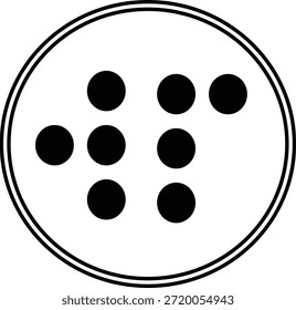 Blindenschrift, Vektorsymbol. Einfaches, flaches Design.