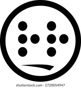 Blindenschrift, Vektorsymbol. Einfaches, flaches Design.