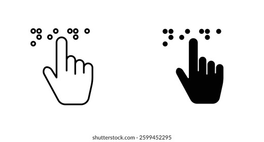 Brailleicons for ui. vector illustration