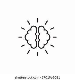 vetor de sinal de ícone inteligente do braim