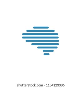 Brain Abstract / Geometric logo concept.
