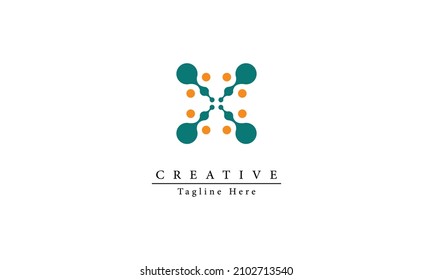 Brain abstract icon. Hexagonal shapes, geometric brain hemisphere. SImple flat abstract logo template.