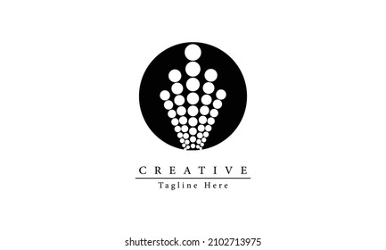 Brain abstract icon. Hexagonal shapes, geometric brain hemisphere. SImple flat abstract logo template.