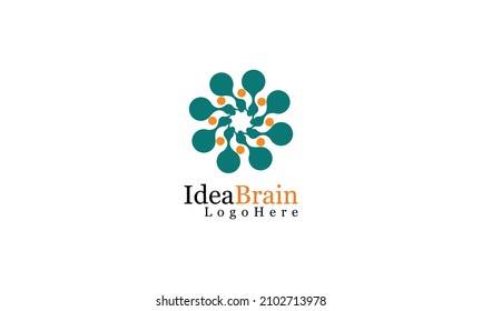 Brain abstract icon. Hexagonal shapes, geometric brain hemisphere. SImple flat abstract logo template.