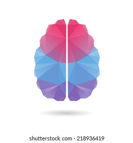 Brain abstract isolated on a white backgrounds, vector illustration