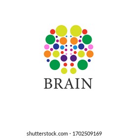 Brain abstract logo creative design. Vector. Mind icon. Brainstorm concept. Colorful cloud shape sign. Abstract template logo, identity for start up, business, smart, digital, technology, internet.