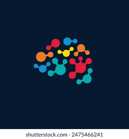brain abstract logo modern style