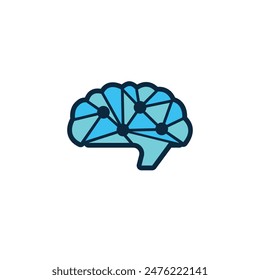 logo abstracto del cerebro estilo moderno