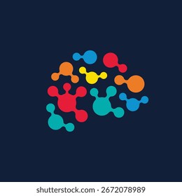 brain abstract logo modern style