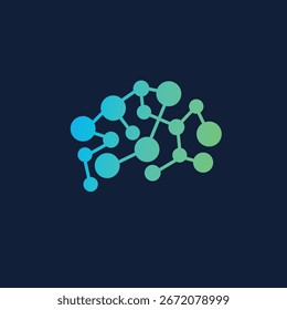 brain abstract logo modern style