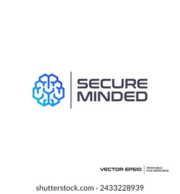 Brain Abstract technology logo illustration