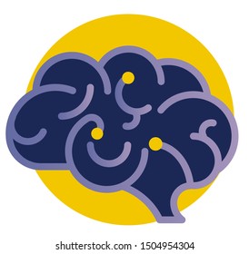 Brain Activated Zone - Icon as EPS 10 File