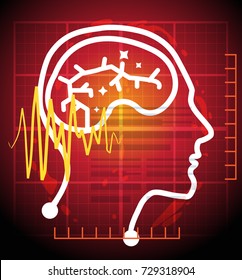 Brain Activity Abstract Illustration