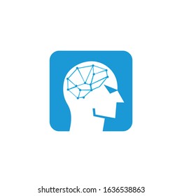 Brain activity concept.human head. Creative idea, mind, nonstandard thinking logo.
