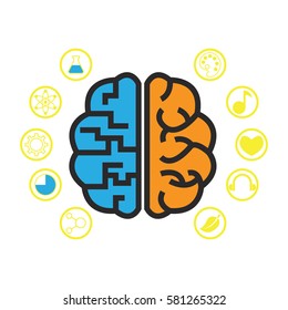 Brain activity illustration