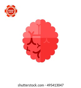 Brain as Alzheimer Disease Concept Icon