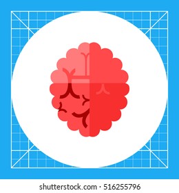 Brain as Alzheimer Disease Concept Icon