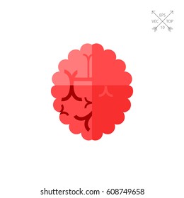 Brain as Alzheimer Disease Concept Icon