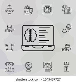 Brain analyst statistic icon. Simple set of artificial intelligence icons. One of the collection for websites, web design, mobile app
