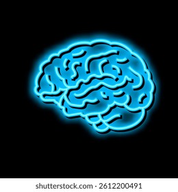 brain anatomy organ neon light sign vector. brain anatomy organ illustration